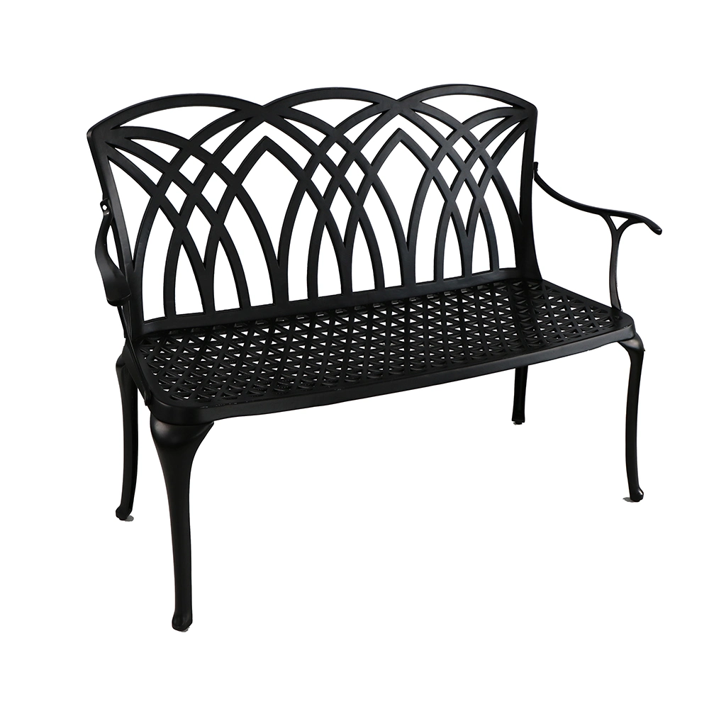 Rustproof Outdoor Garden Bench Cast Aluminum Park Bench