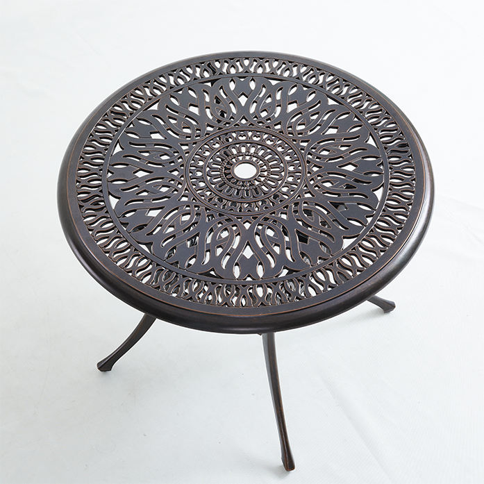 Backyard Cast Aluminum Patio Chair and Table