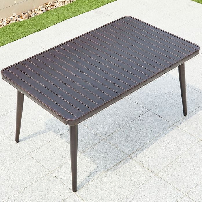Aluminum Outdoor Dining Table for Garden Restaurant Cafe Courtyard