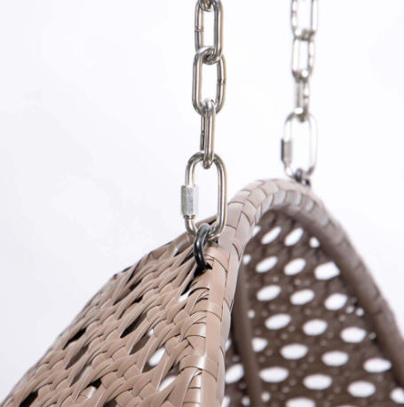 Double Seater Outdoor Garden Rattan Wicker Patio Hanging Egg Swing Chaise Lounge