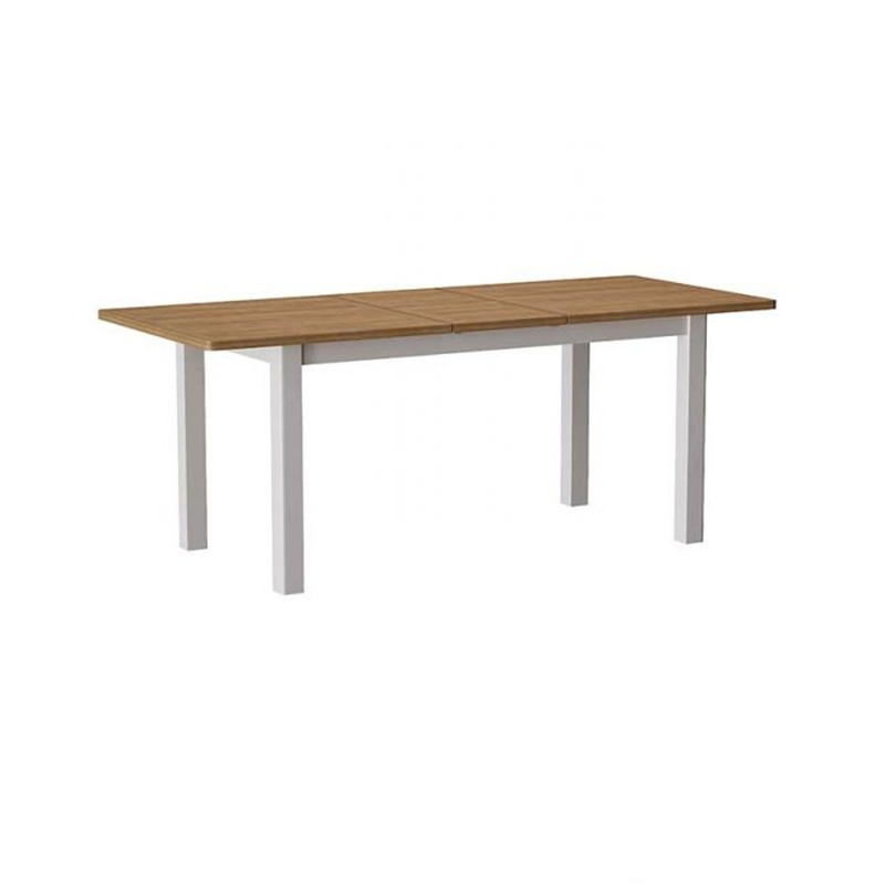 Wholesale Grey Painted Dove Solid Oak1.6m Butterfly Extending Dining Table / Apartment Furniture