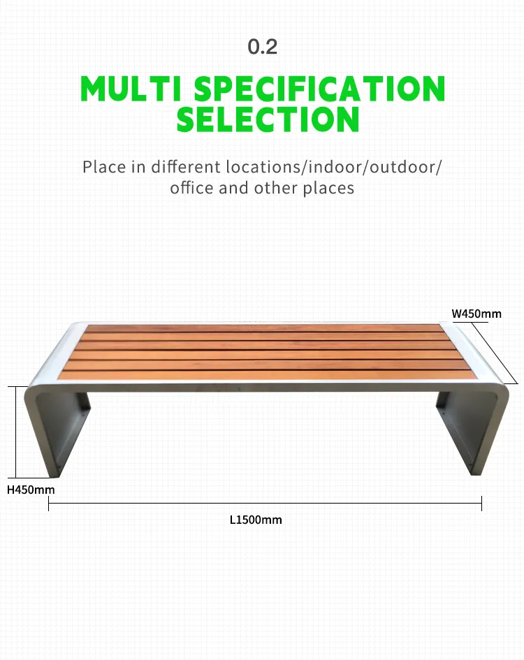 Outdoor Park Bench View 4