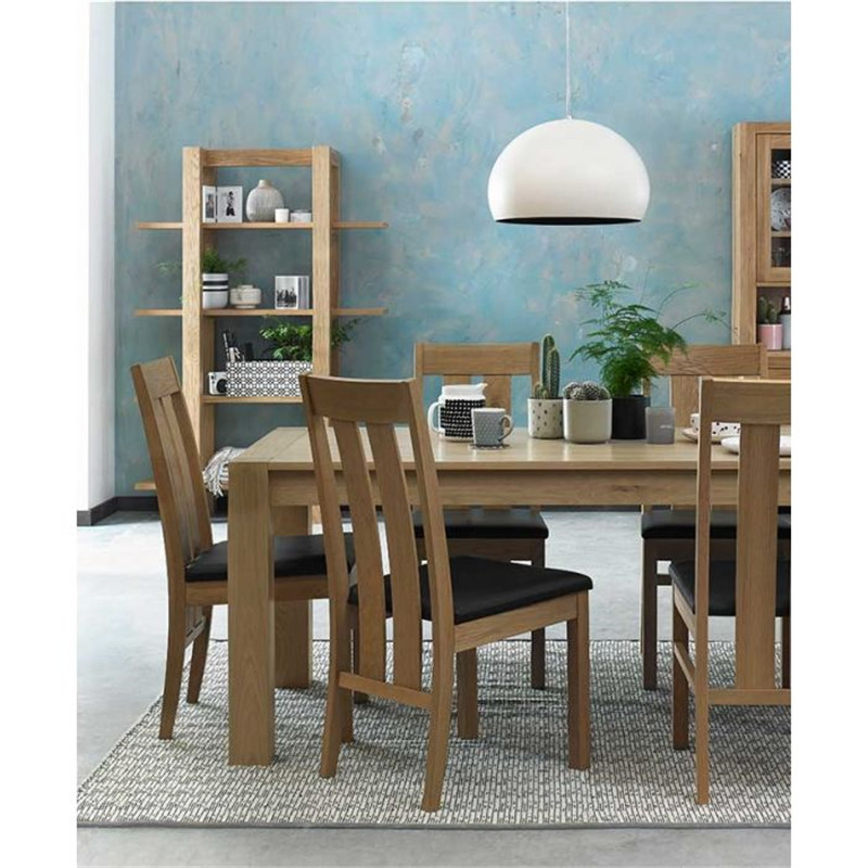 High Quality Light Oak Medium Extending Dining Table for Wholesale