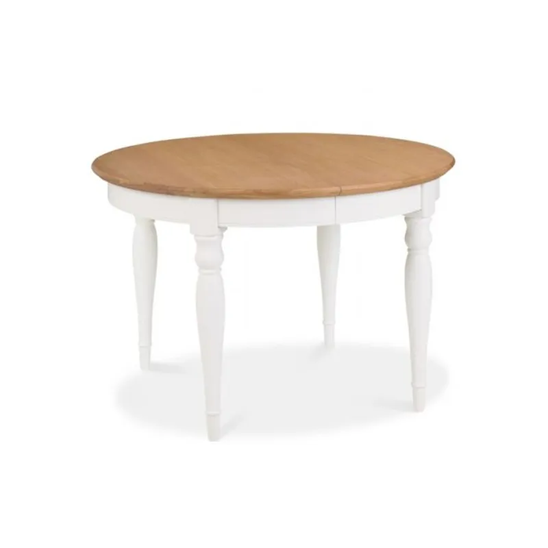 Two Tone Solid Oak White Dining Table