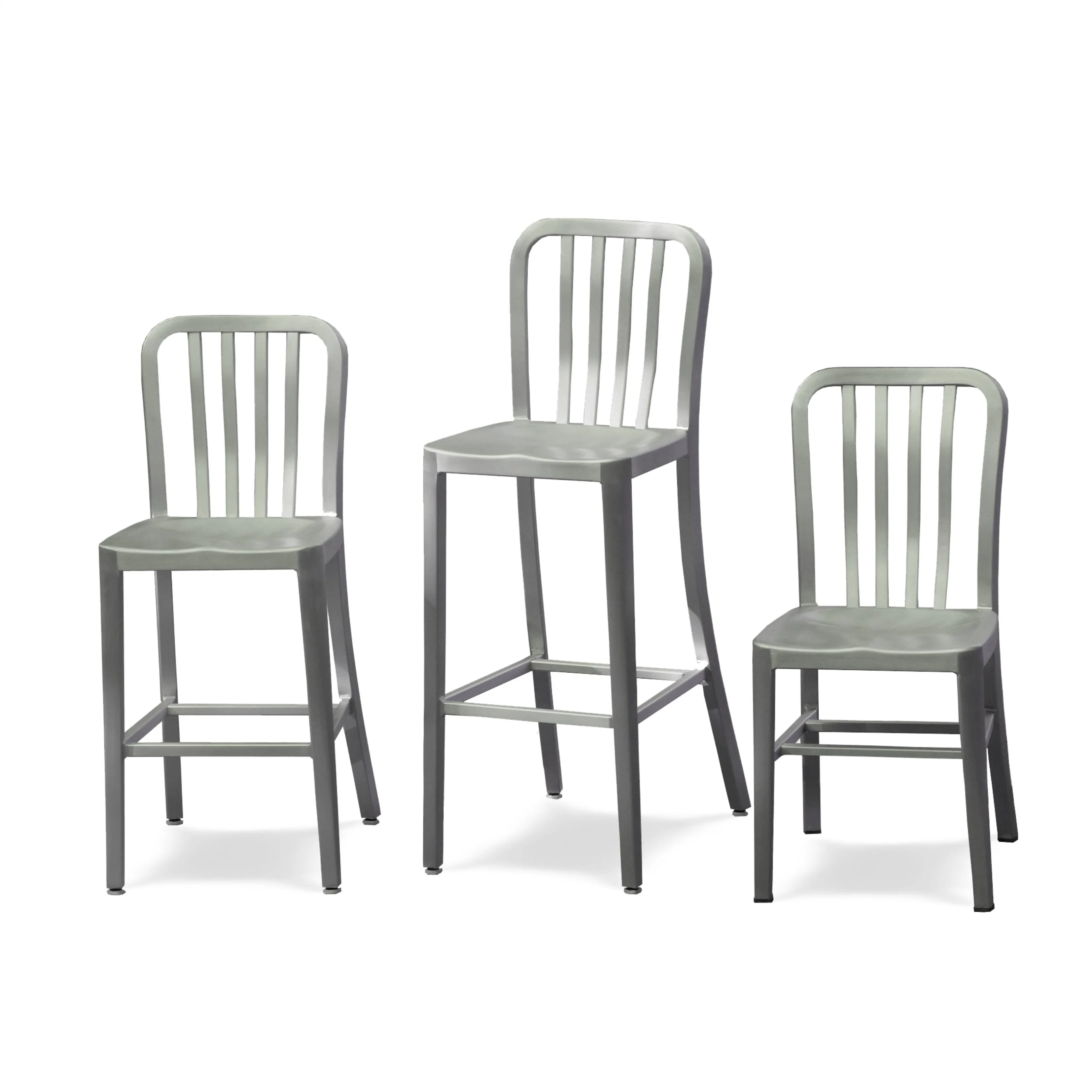 Modern Leisure Simple Outdoor Stool for Hotel Restaurant and Coffee Shop Bar Aluminum Stool