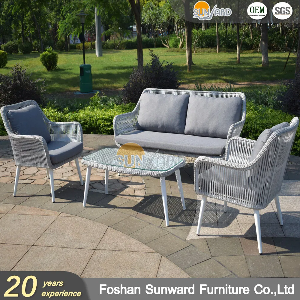 Garden Furnitures Outdoor Lounge Set Sectional Rattan Corner Sofa