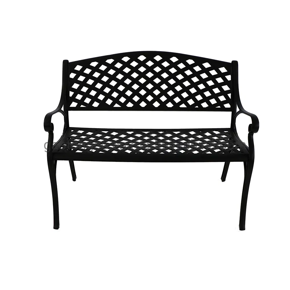 Rustproof Outdoor Garden Bench Cast Aluminum Park Bench