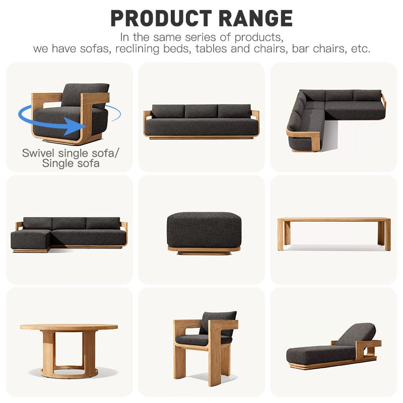 Outdoor Furniture Teak Sofa Set Solid Teak Wood Garden &amp; Patio Furniture