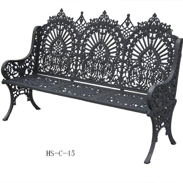 Garden Furniture Iron Casting Rest Long Bench for Sale