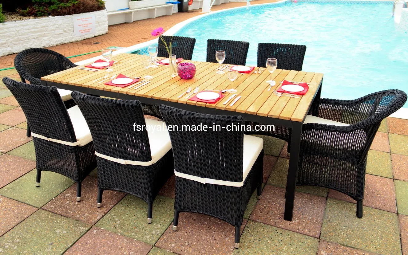 Contemporary Outdoor Dining Table Leisure Chair Garden Patio Restaurant Hotel Pool Side Teak Furniture