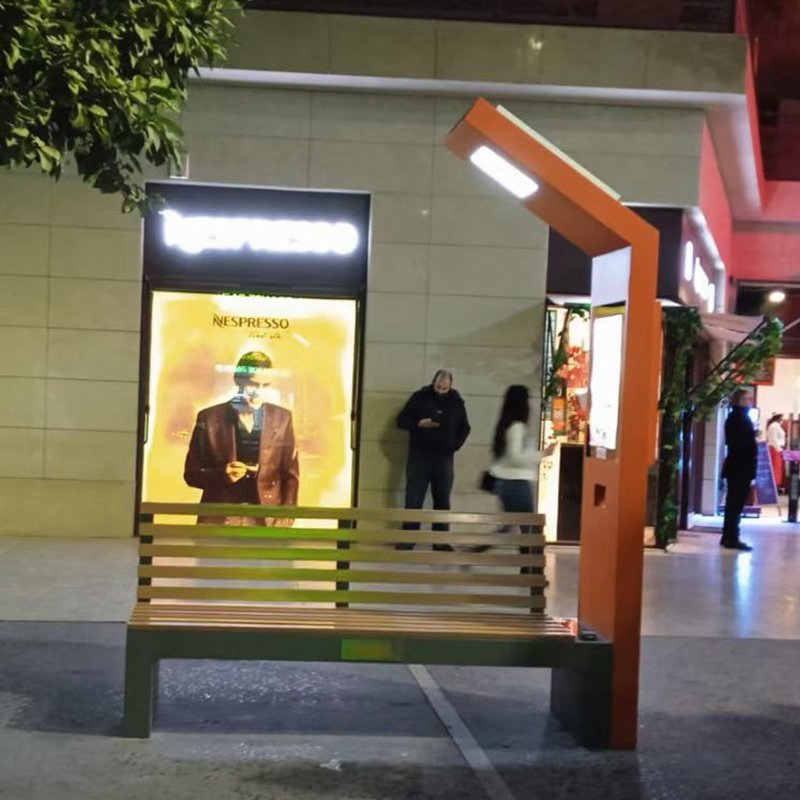 Smart City Street Furniture Solar Panel Bench Outdoor Garden Solar Park Bench with Charging