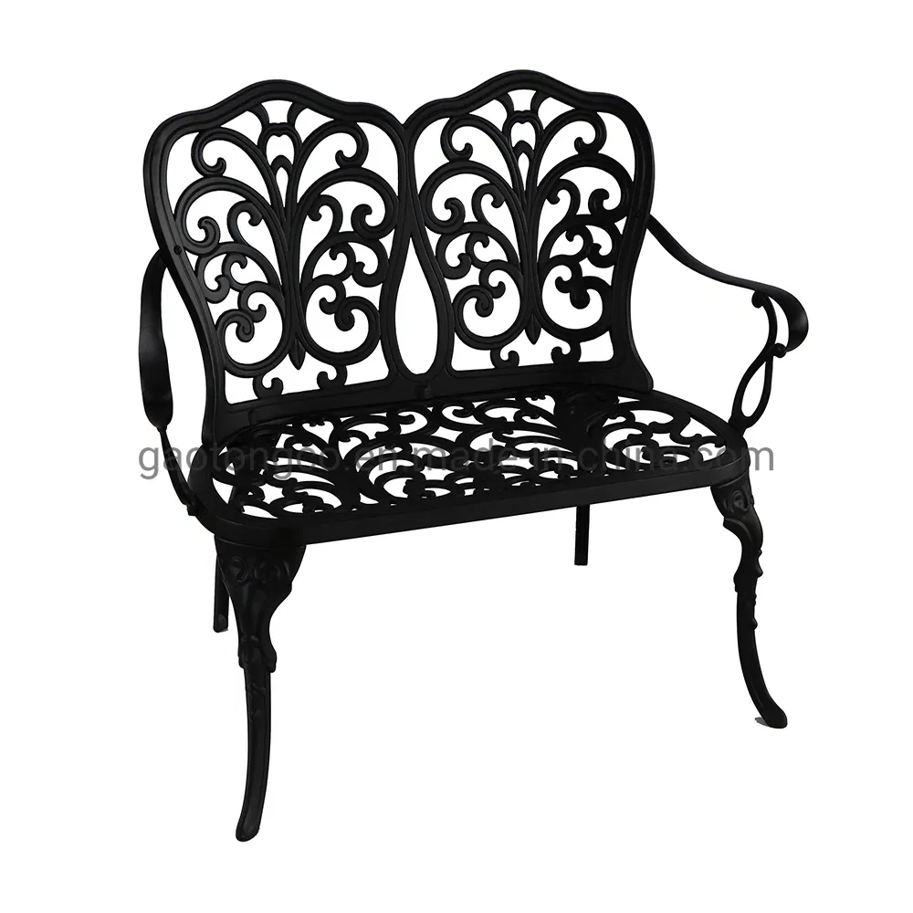 Rustproof Outdoor Garden Bench Cast Aluminum Park Bench
