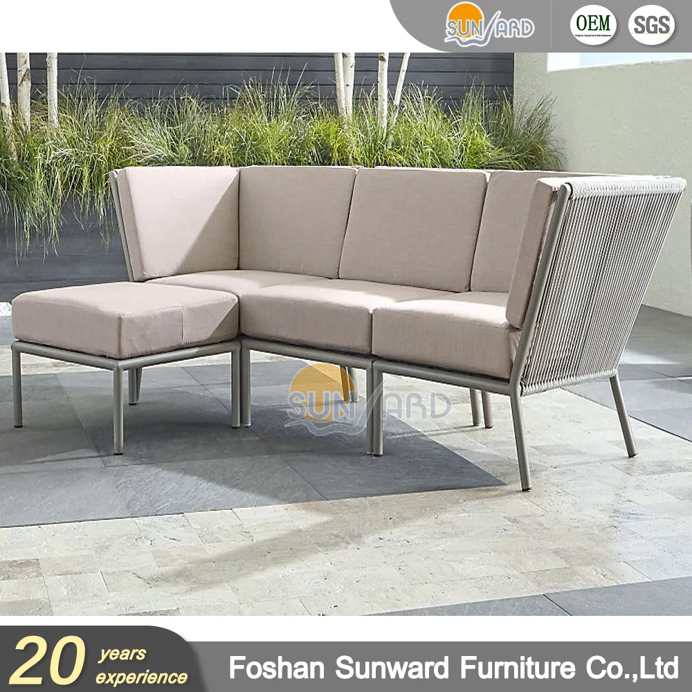 Garden Furnitures Outdoor Lounge Set Sectional Rattan Corner Sofa