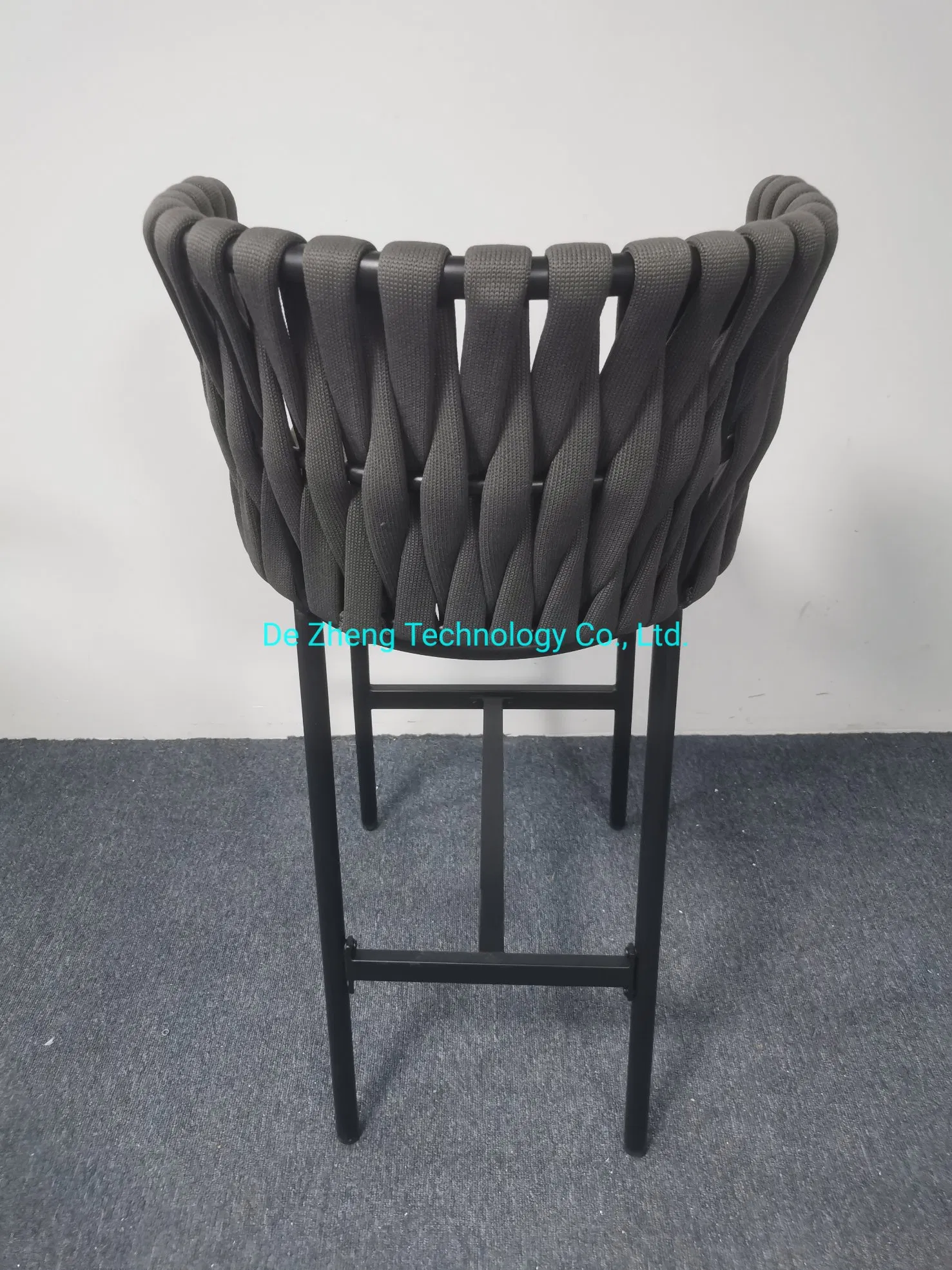 Factory Direct Sale Garden Bar Chair Fashion Commercial Rope Bar Stool Modern High Quality Outdoor Bar Stool