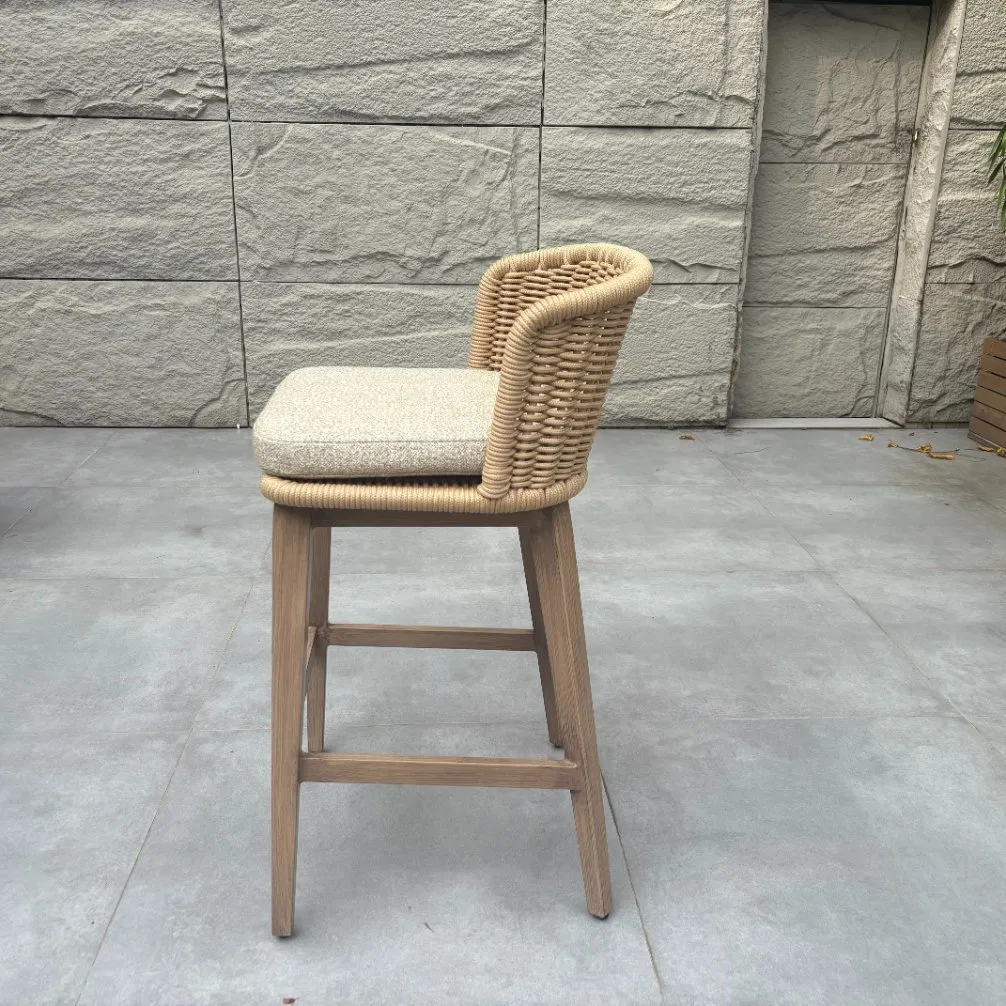 Custom Patio Garden Outdoor Furniture Metal Tall Counter Bar Stool