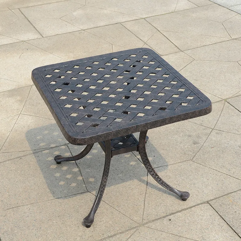 Cast Aluminum Side Table View 1