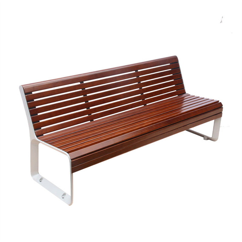 Outdoor Park Street Wood Outside Public Garden Patio Long Wooden Seating Bench
