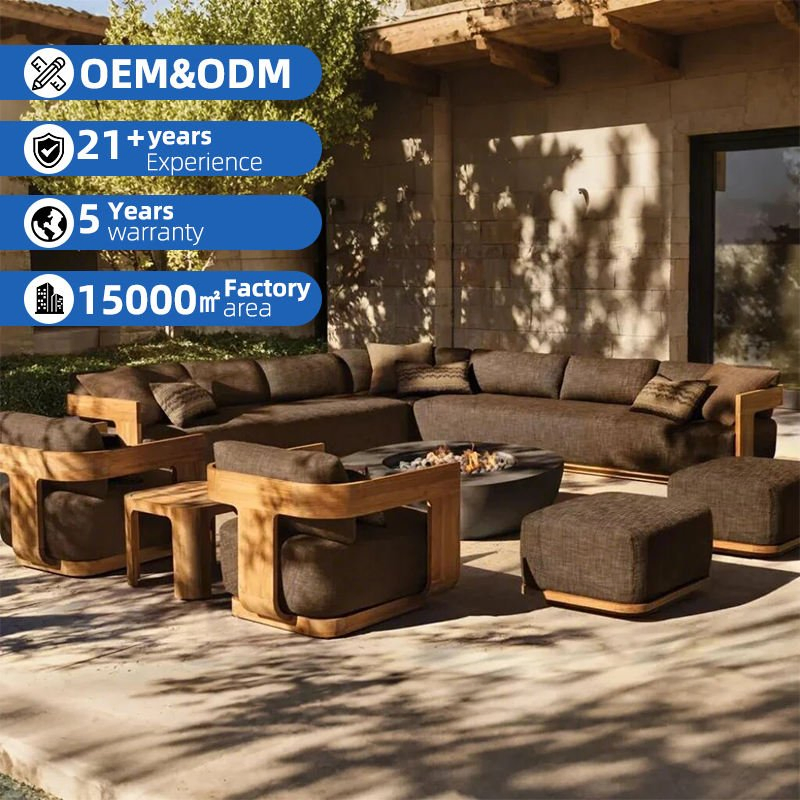 Outdoor Furniture Teak Sofa Set Solid Teak Wood Garden &amp; Patio Furniture
