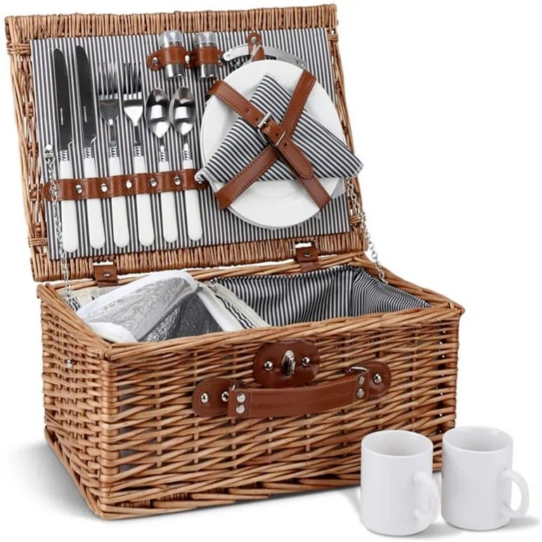 Good Quality Wholesale Insulated Picnic Basket Wicker in Stock with Fast Dispatch
