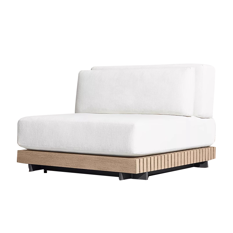 Outdoor Teak Wood Furniture Set Garden Patio Sofa Waterproof Fabric Garden Furniture