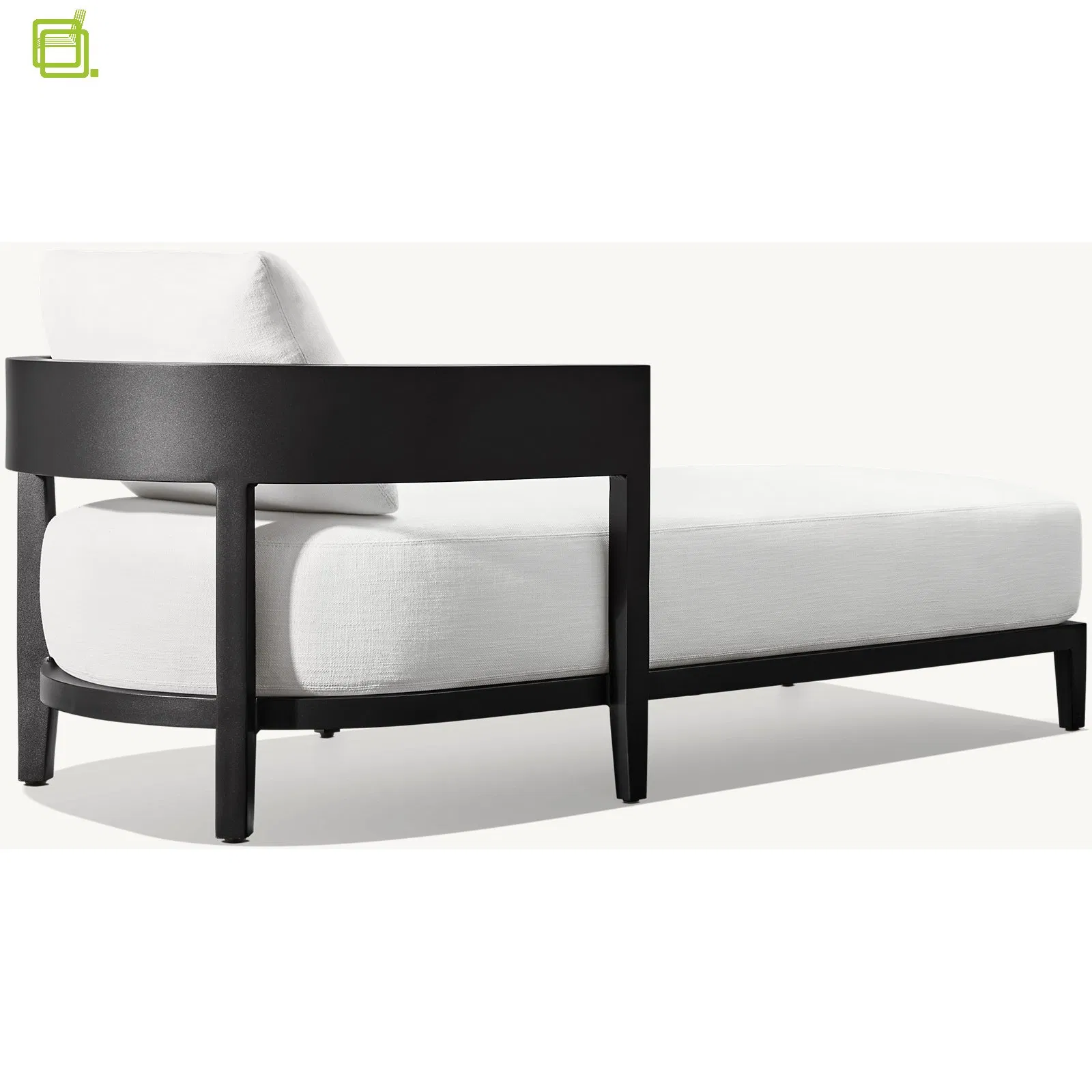 High-End Outdoor Chaise Furniture Modern Design Garden Swimming Pool Armed Single Lounger