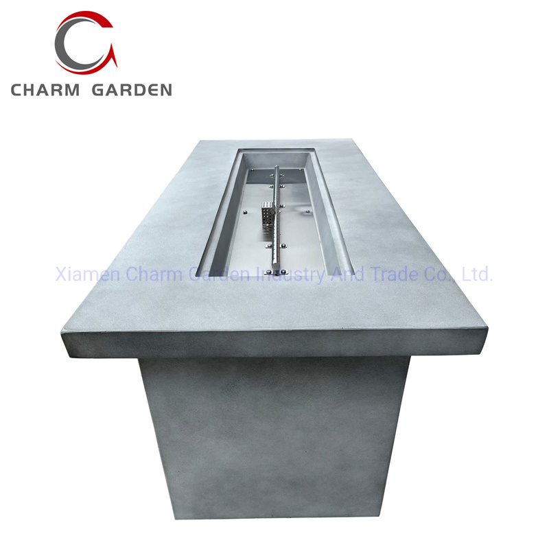 Garden Decoration Outdoor Fiberglass Reinforced Concrete Fire Pit Dining Table