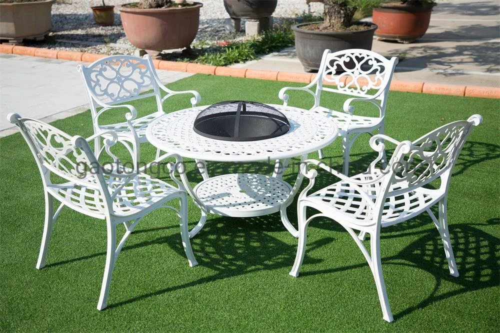 Cast Aluminum Garden BBQ Table Patio Grill Table Set BBQ Table