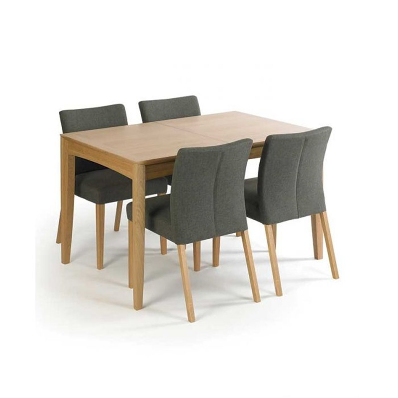 Wholesaler Solid Oak Wooden Extending Kitchen and Dining Table Rustic Living Room Furniture Nordic Design Apartment Tables