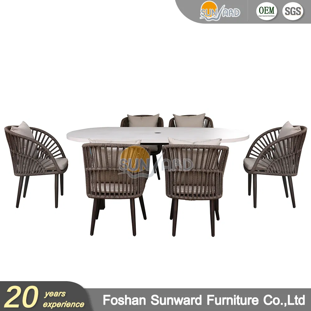 Wholesale Outdoor Garden Hotel Home Patio Modern Customized Aluminum Teak Wood Bistro Bar Set