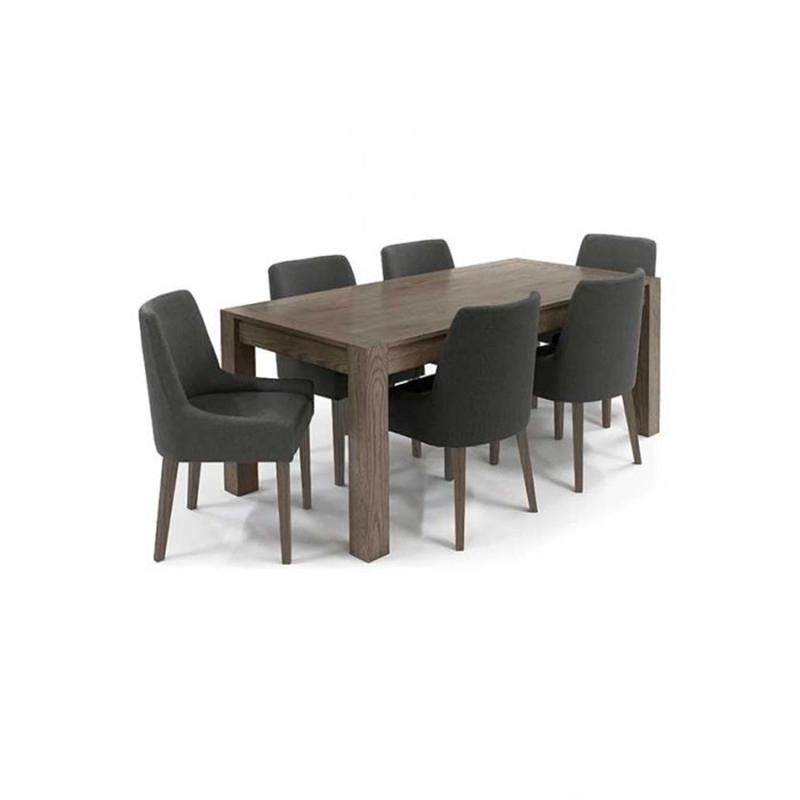 China Factory Supply High Quality Turin Dark Oak Large Wooden Extending Dining Table Classic Foldable Living Room and Restaurant Table