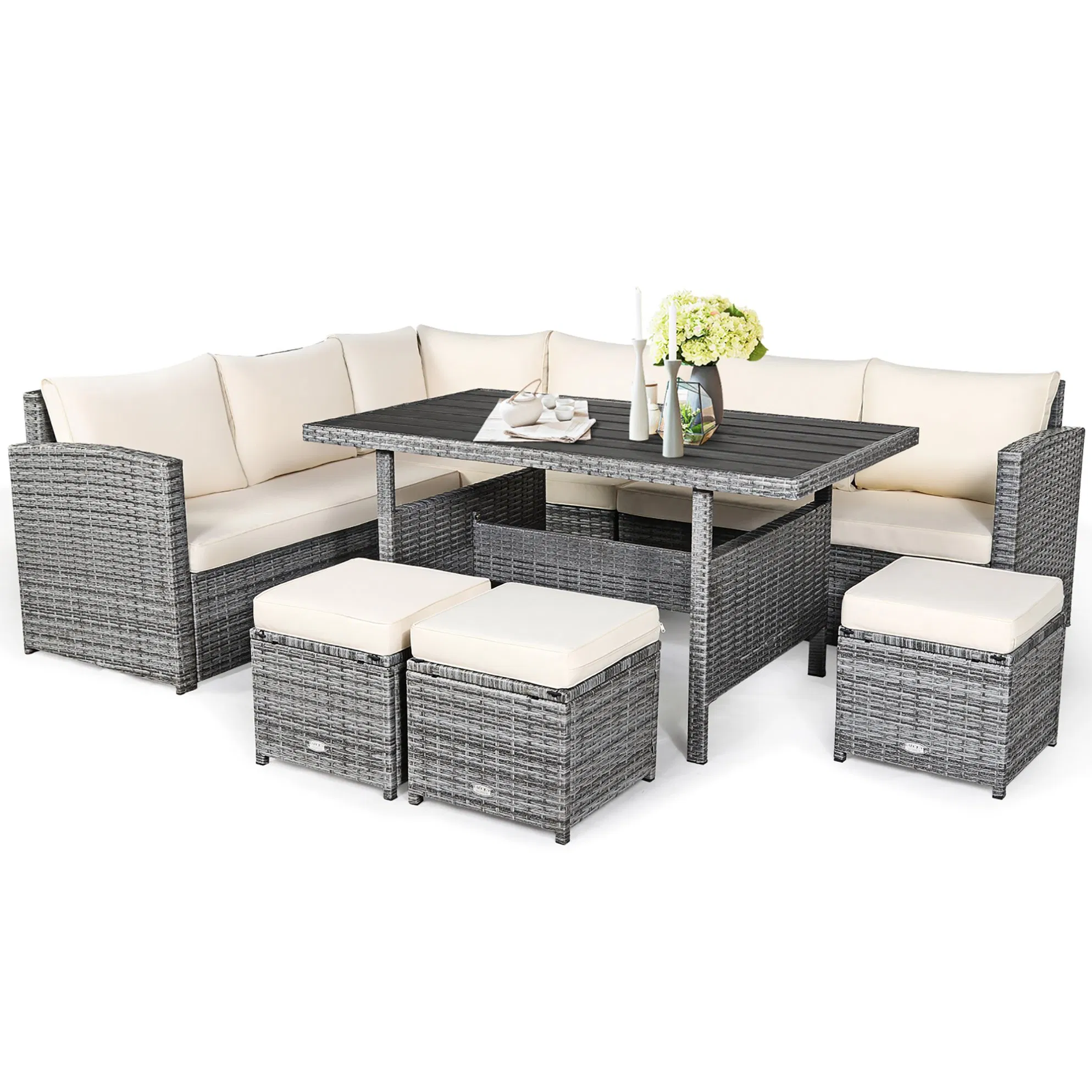 Poly Rattan Outdoor Furniture Sofa 2021 Outdoor Furniture Sets Rattan Wicker