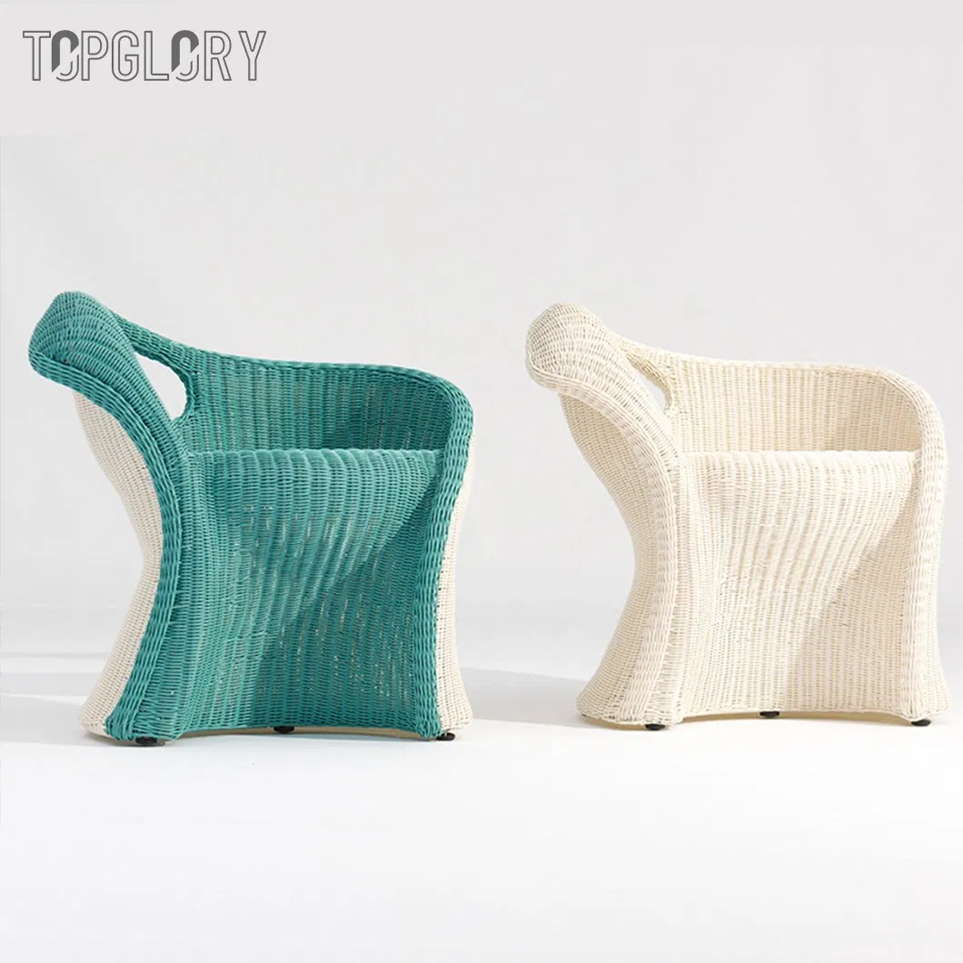 Modern Wholesale Special Shape Design Outdoor Garden Patio Aluminum Furniture Rattan Wicker High Chair