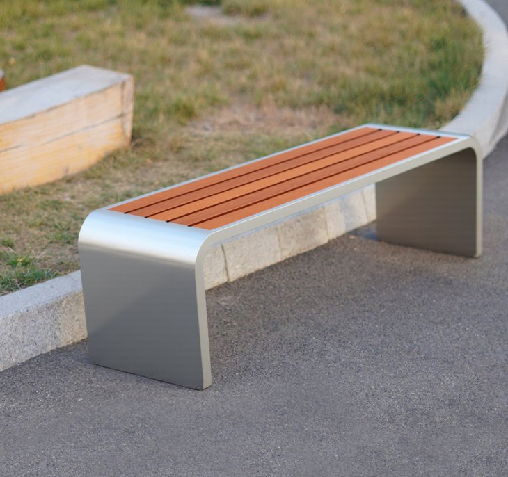 Waterproof Park Patio Wholesale Wooden Garden Leisure Outdoor Park Bench Without Backrest