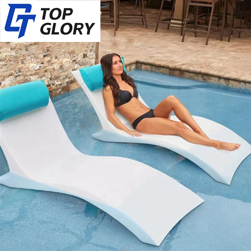 Tg Factory Price Outdoor Beach Sun Loungers Fiberglass FRP Fiber Glass Chaise Lounge Chair for Garden and Pool