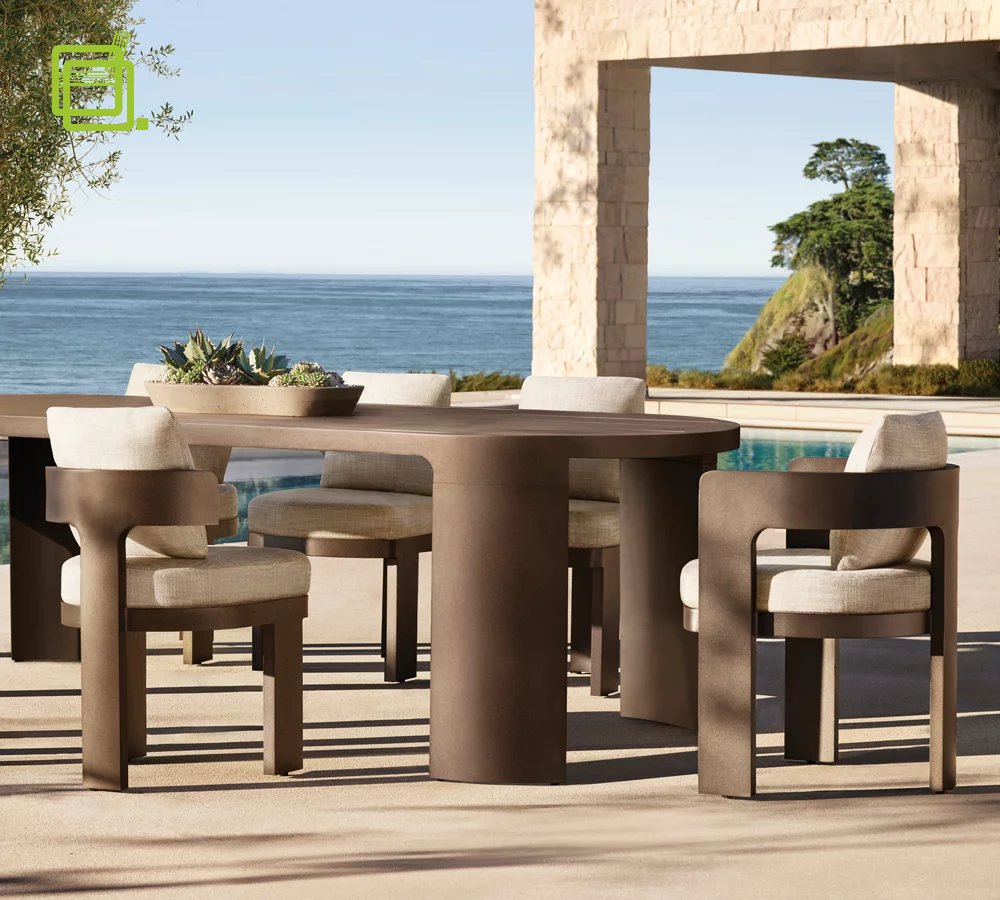 Luxury Modern Hotel Home Outdoor Patio Garden Living Room Sofas Furniture Aluminum Frame Sectional Corner Sofa