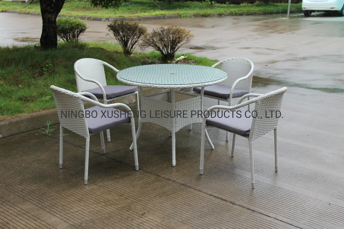 Rattan Outdoor Furniture Patio Wicker Armless Single Chair with Cushion