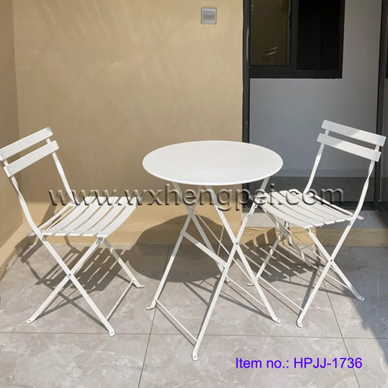 Indoor/Outdoor 3-Piece Foldable Bistro Set Display 6