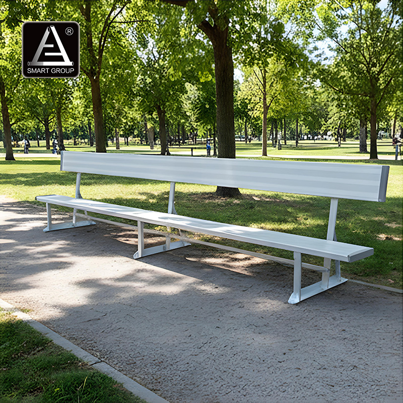 Hot Sale Outdoor Furniture Aluminum Bench Seat Park Street Exterior Bench Chair Seats Garden Patio Waiting Bench for School Mall