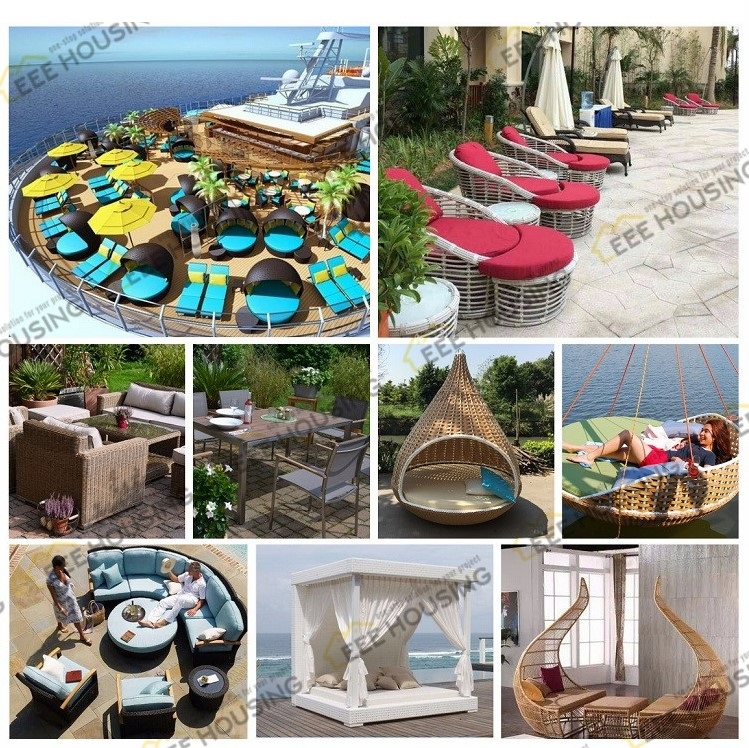 Factory Direct Supply Commercial Swimming Pool Side Outdoor Chaise Rattan Lounge Chair