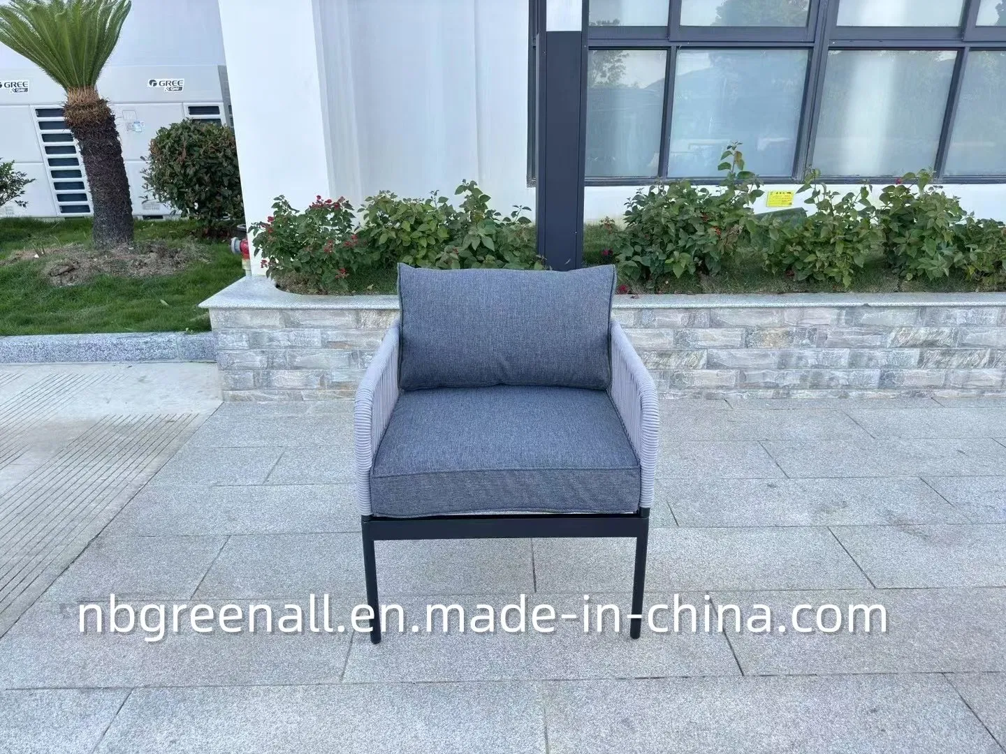 Rope Bistro Set Outdoor Furniture Garden Sofa Set with Rope Weaving