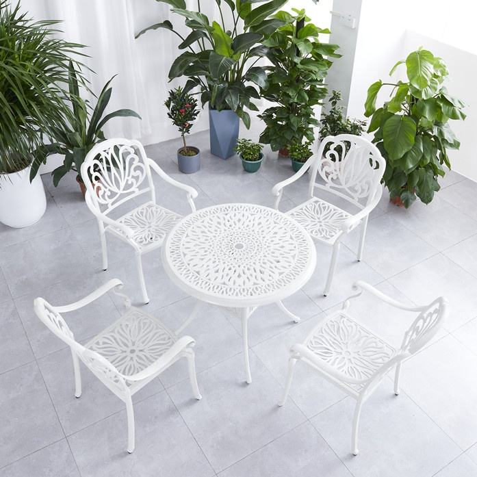 Outdoor Aluminum Dining with Die-Casting Chair and Table