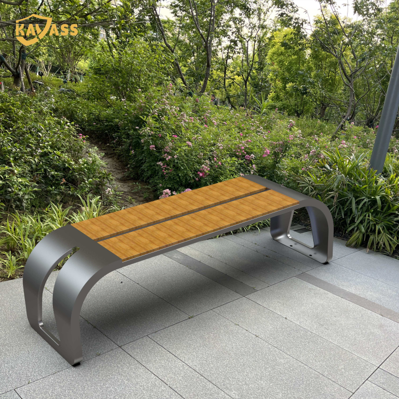 Kavass Elegant Anti-Rust Garden Furniture Bench for School and Park Use