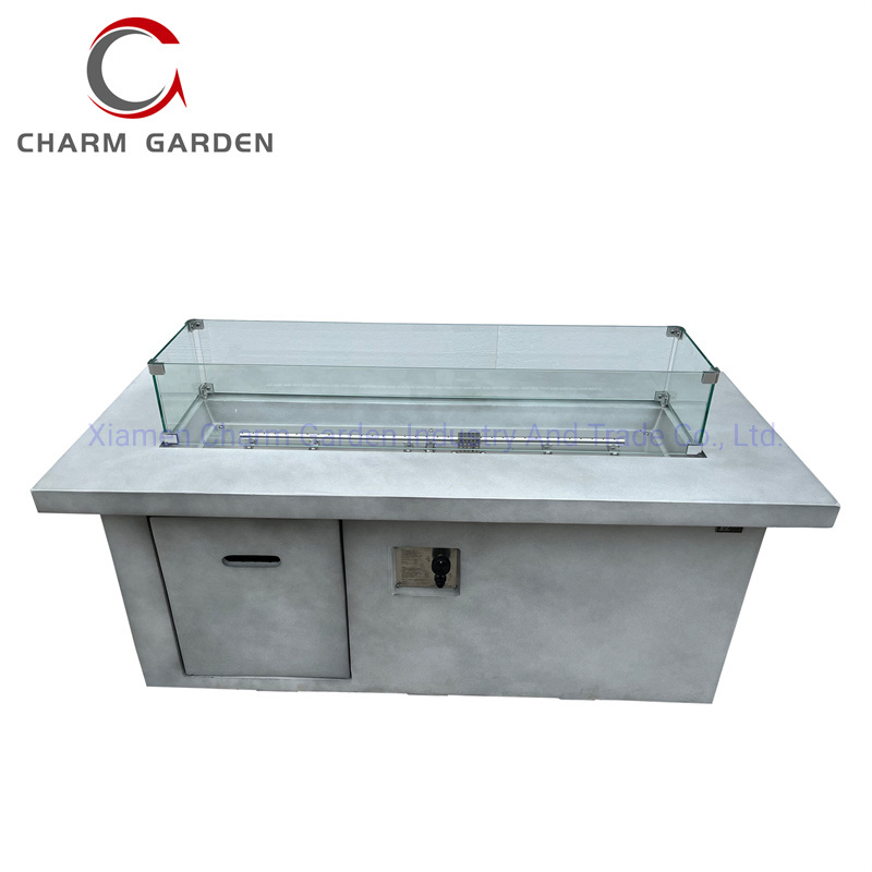 Hot Slaes Backyard Furniture Fire Pit with Interior Hidden Propane Tank Dining Table