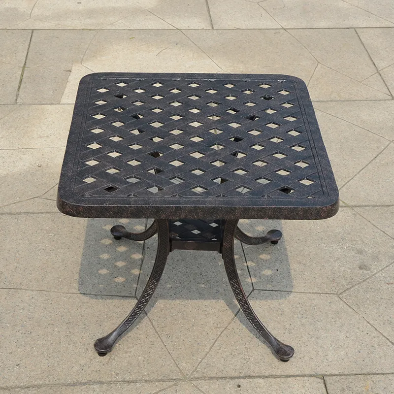 Cast Aluminum Side Table View 2