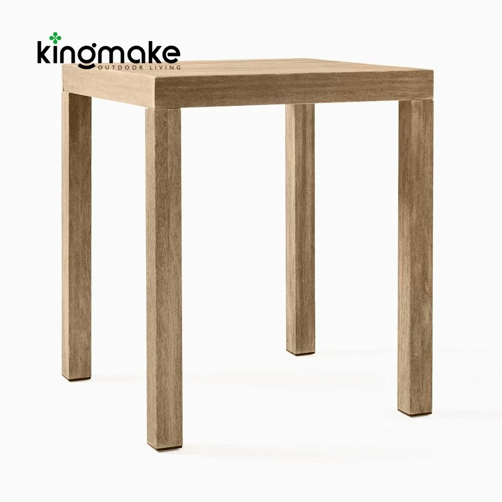 Commercial Bar Furniture Set Outdoor for Hotel Pool Teak Wood Bar Stools