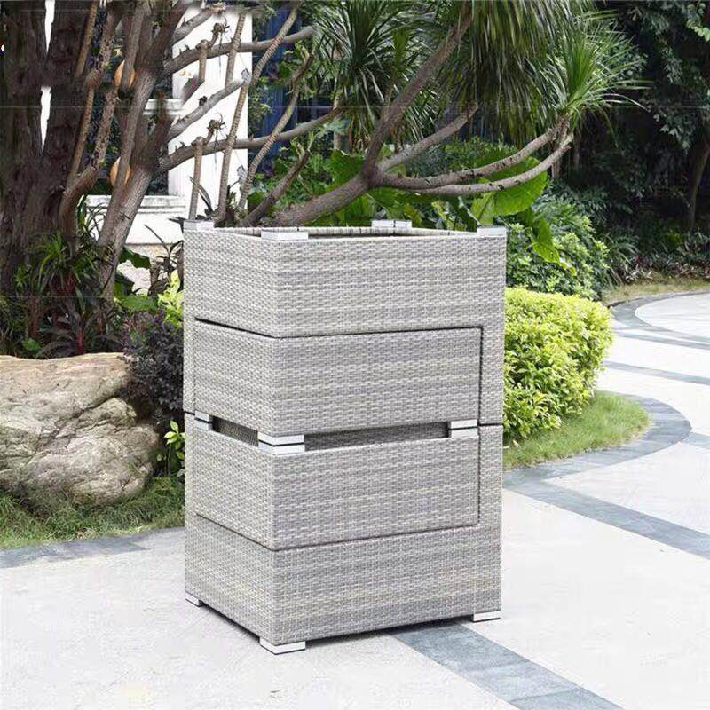 Hot Sale Aluminum Frame PE Wicker Couch Conversation Corner Sofa Set Sectional Rattan Outdoor Sofa