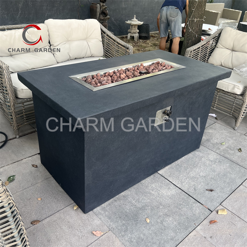 Outdoor Heating Gas Garden Patio Fire Table Outdoor Terrace Dining Fire Pits Table