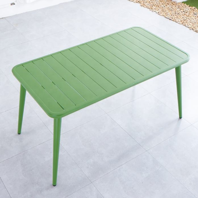 Aluminum Outdoor Dining Table for Garden Restaurant Cafe Courtyard
