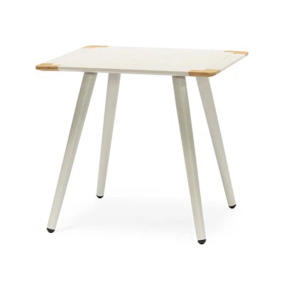 White Aluminum Outdoor Dining Table