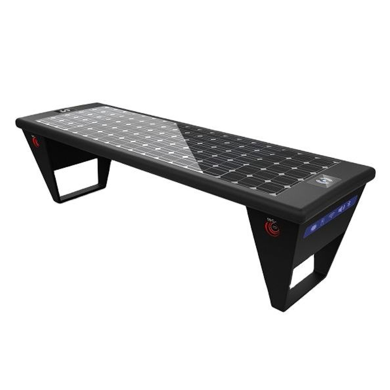 Multi Functional Urban Street Smart Garden Bench Stainless Steel Outdoor Park Chair Solar Energypower Bench
